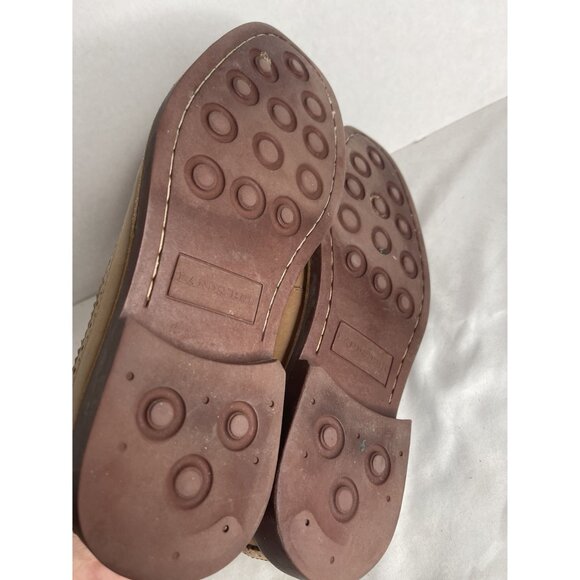 Land's End Moseley‎ Leather Wingtip Oxfords 8.5 Tan Lace-Up - Picture 3 of 4